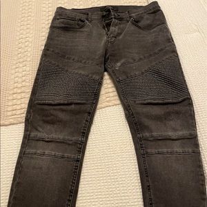 Zara biker jeans men, dark grey